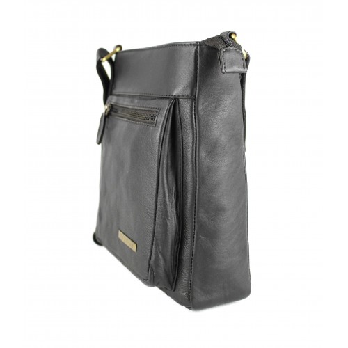 Umhängetasche aus Leder im Vintage-Stil 26x23x7 cm GORO Zerimar - 3