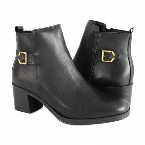 Lederstiefeletten mit...