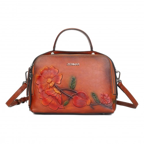 Gravierte Ledertasche mit...