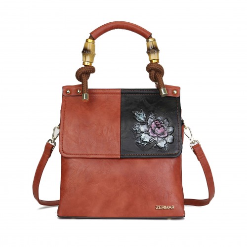 Gravierte Ledertasche mit...
