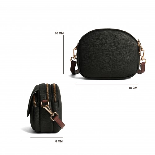 Leder Umhängetasche 18x16x8...
