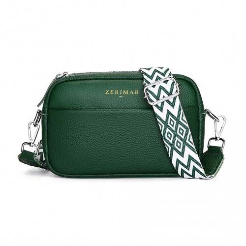 Leder-Umhängetasche 21x15x8...