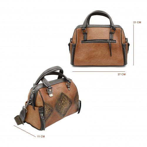 Ledertasche mit Doppelgriff 27x21x11 cm MORAGA Zerimar - 10