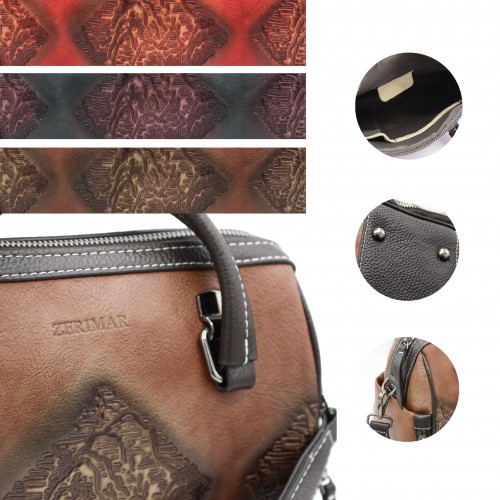 Ledertasche mit Doppelgriff 27x21x11 cm MORAGA Zerimar - 12