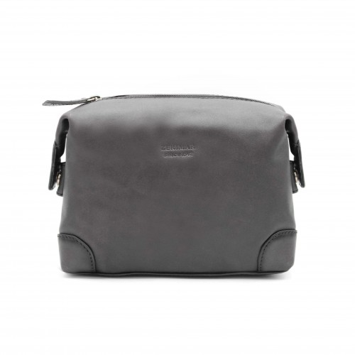 Kulturbeutel aus Leder mit...