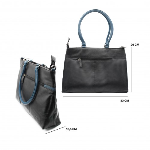 Ledertasche mit Doppelgriff...