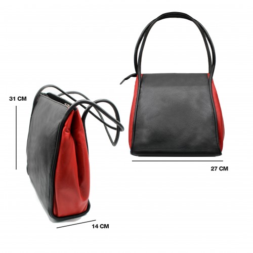 Doppelbreite Ledertasche...