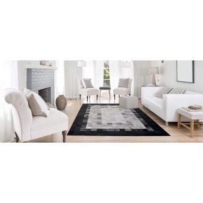 Kuhfell Patchwork Teppich EARTH 60x120 cm Zerimar - 8