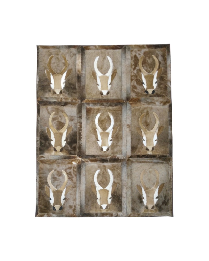 Naturgazelle-Lederteppich Springbock 160x116 cm Zerimar - 1