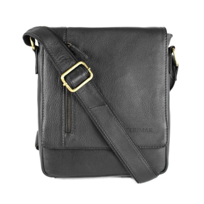 Umhängetasche aus Leder im Vintage-Stil 26x22x7 cm NOCKA Zerimar - 1