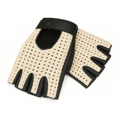 Fingerlose Lederhandschuhe...