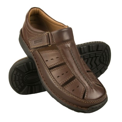 Geschlossene Ledersandale...