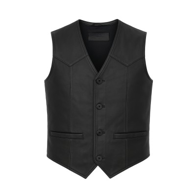 Lederweste mit Taschen und...