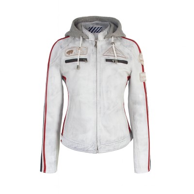 Lederjacke mit Patches und...