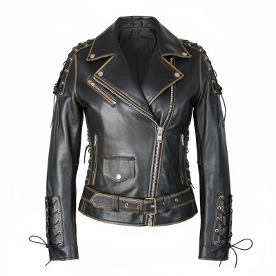 AQUILE Leder-Bikerjacke