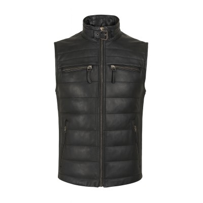 Gesteppte Lederweste Modell...
