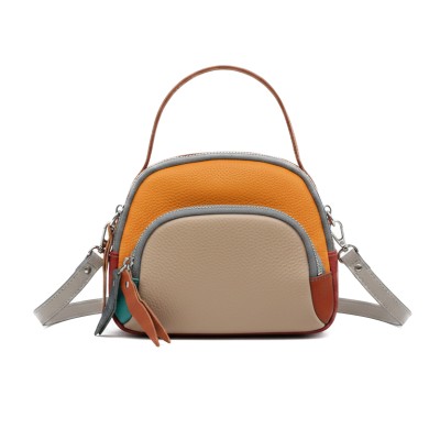 Lederhandtasche mit...