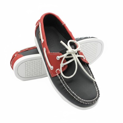Lederbootschuhe mit...