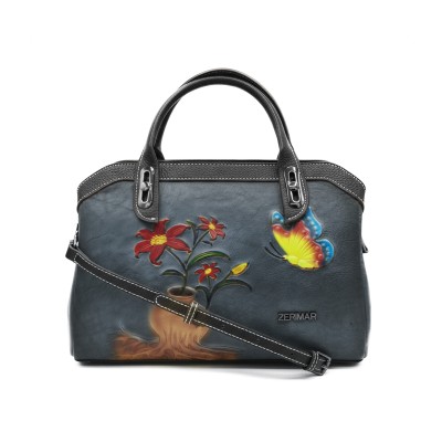 Gravierte Ledertasche mit...