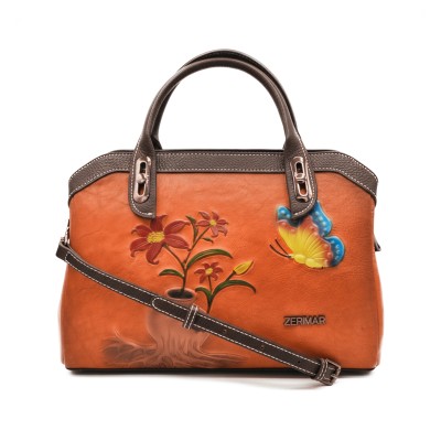 Gravierte Ledertasche mit...