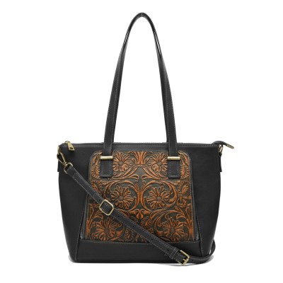 Gravierte Ledertasche mit...