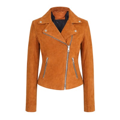 Wildlederjacke im Bikerstil...