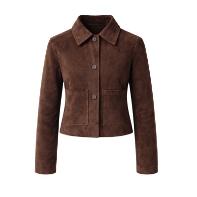 Wildlederjacke mit Knöpfen...