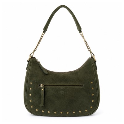 Veloursledertasche mit...