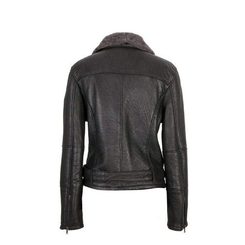 Double Face Lederjacke für Damen in Schwarz Zerimar - 4