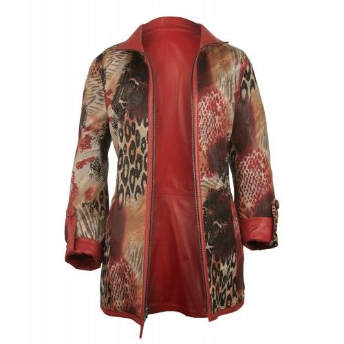 Lange Wendejacke aus Leder mit Reißverschluss Zerimar - 2