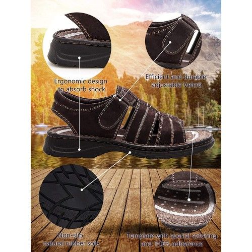 Trekking- oder Wandersandalen aus Leder Zerimar - 6