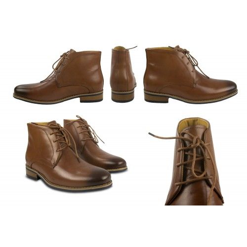 Lederstiefel mit Erhöhungen, die die Körpergrösse eröhe um 7 cm Zerimar - 7