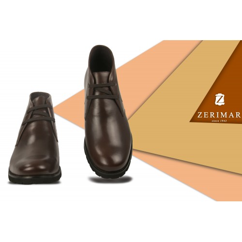 Lederstiefel mit braunen 7 cm Innenschlaufen Zerimar - 4