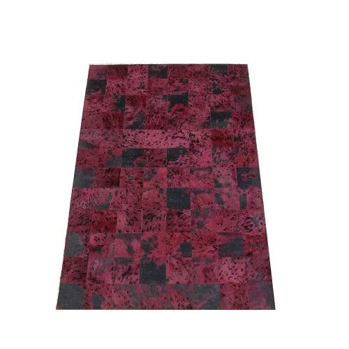 Patchwork Teppich Rindsleder 68x137 cm Zerimar - 1