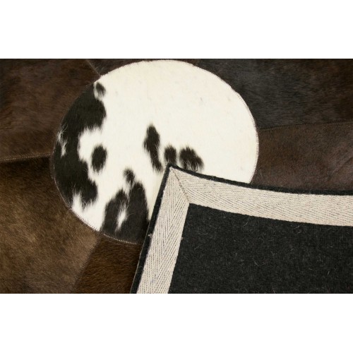 Kuhfell Patchwork Teppich SKULL - Verschiedene Größen Zerimar - 5