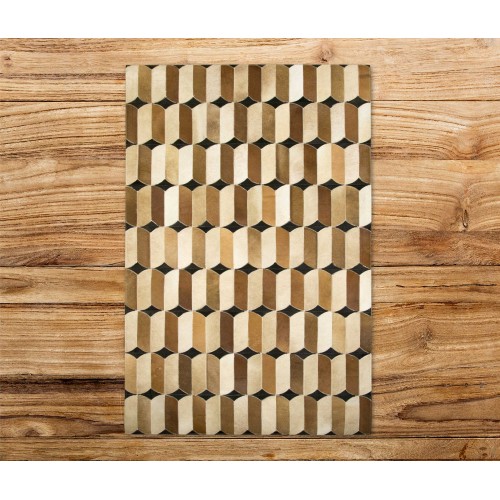 Kuhfell Patchwork Teppich PLAST - Verschiedene Größen Zerimar - 3